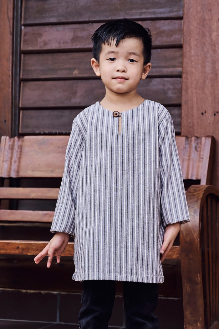 INDERA KURTA KIDS (IKK-D1) in GREY