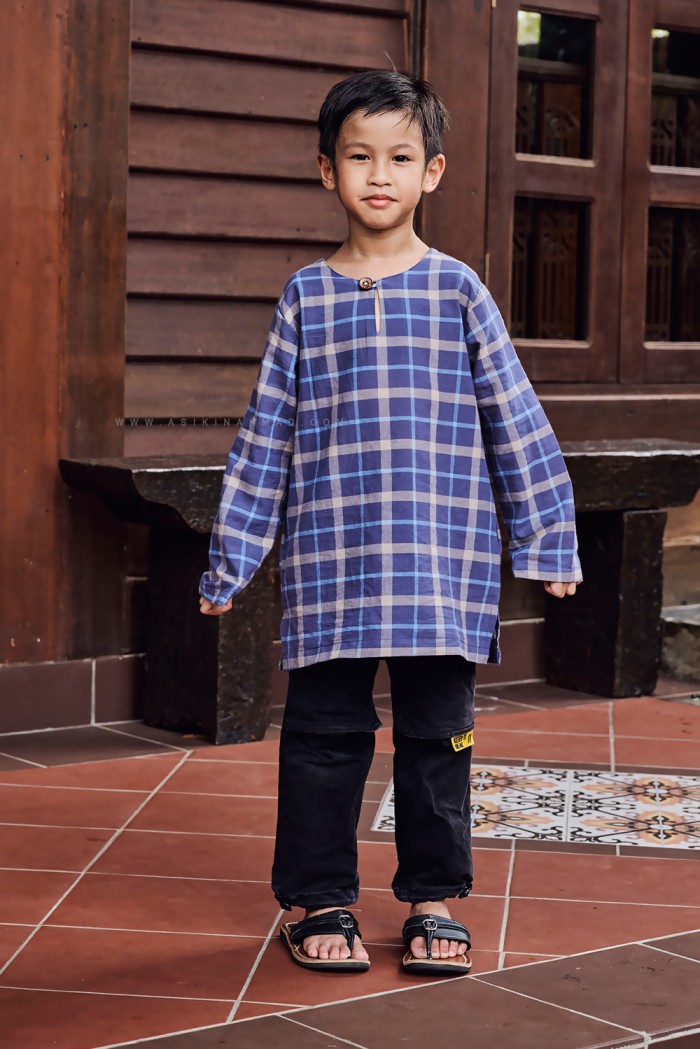 INDERA KURTA KIDS (IKK-D4) in NAVY BLUE