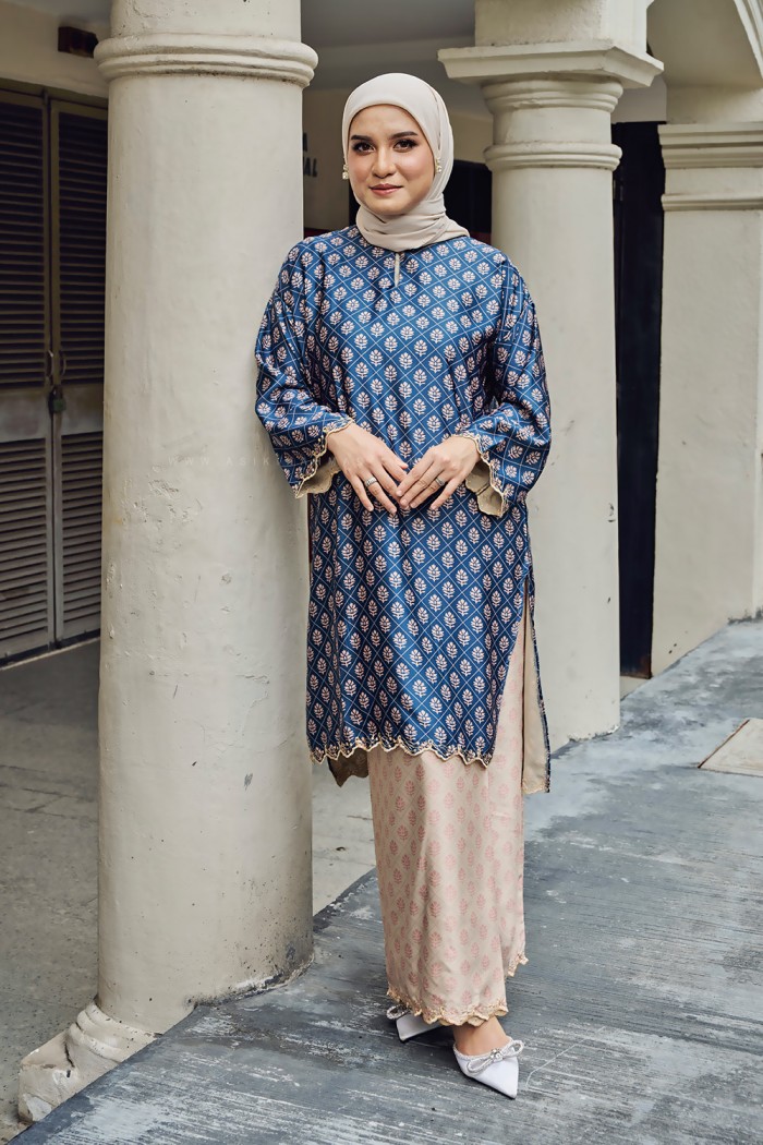 KASTURI SULAM KURUNG (KSD-2) NAVY BLUE