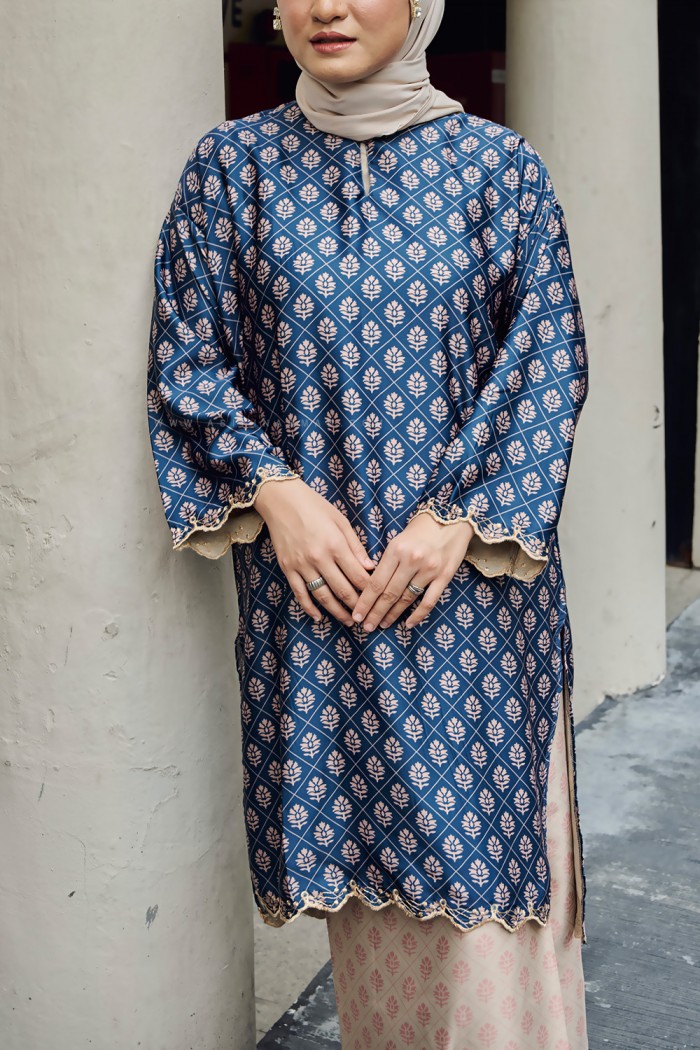 KASTURI SULAM KURUNG (KSD-2) NAVY BLUE