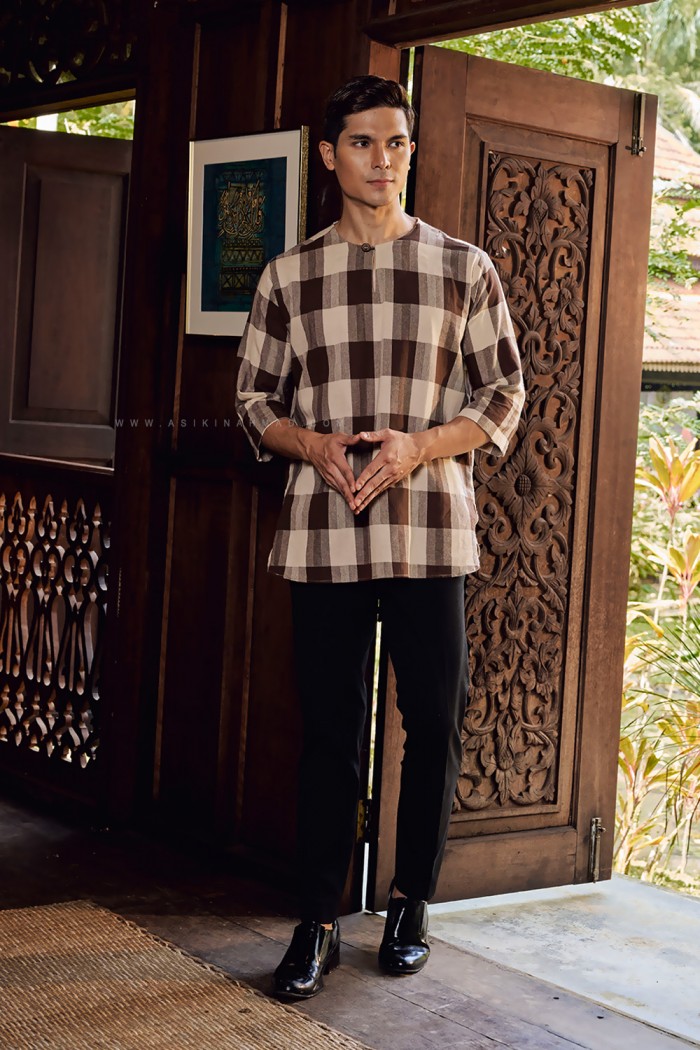 MALEEQ KURTA (MK-D2) IN RICH BROWN