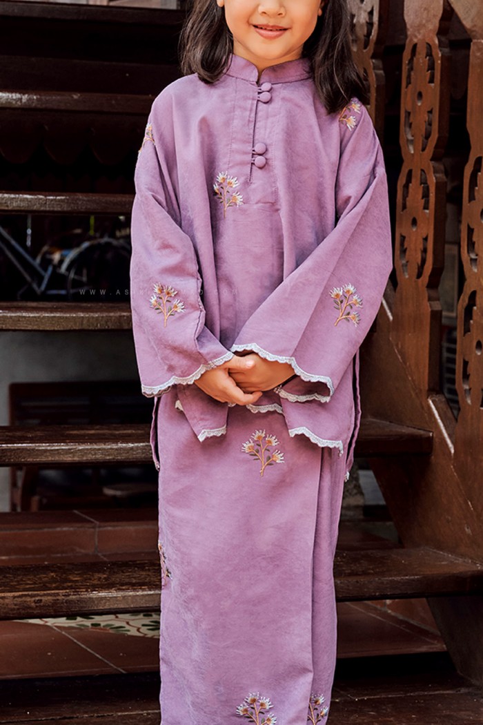 MARIA KURUNG KIDS IN PURPLE