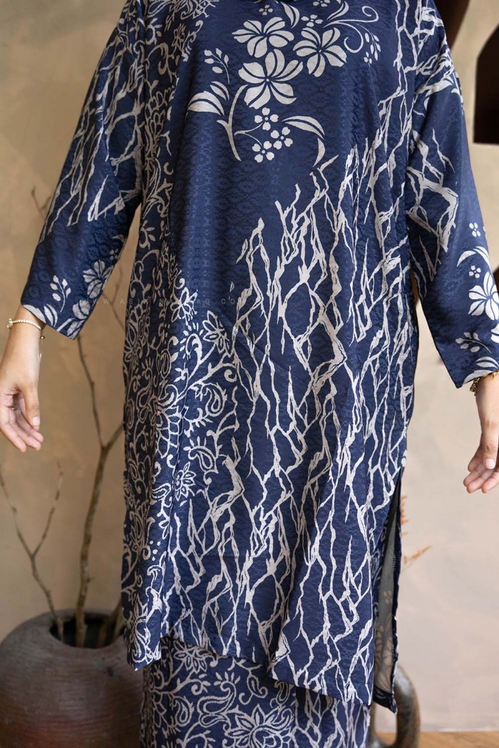 MELUR BATIK KURUNG (MBD-7) BLUE BLACK