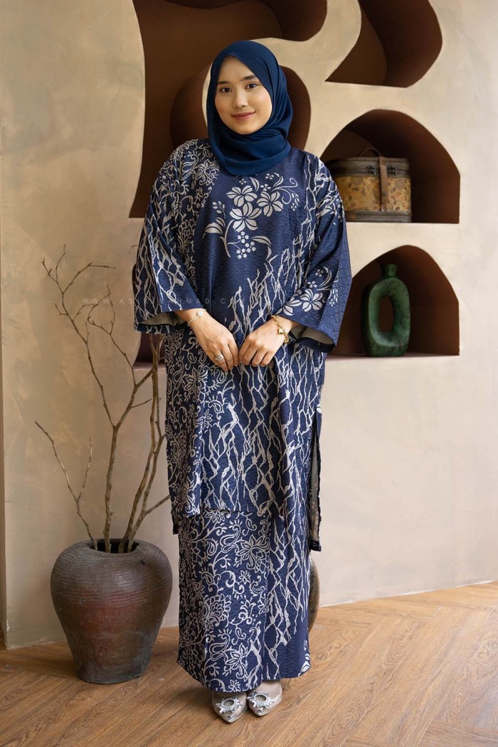 MELUR BATIK KURUNG (MBD-7) BLUE BLACK