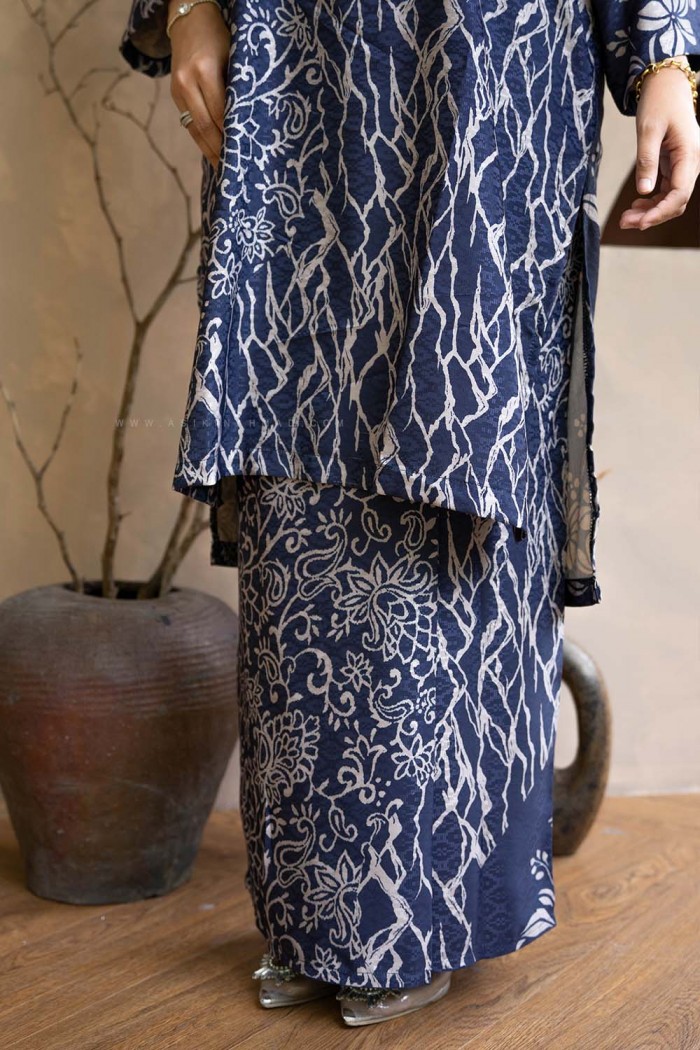 MELUR BATIK KURUNG (MBD-7) BLUE BLACK