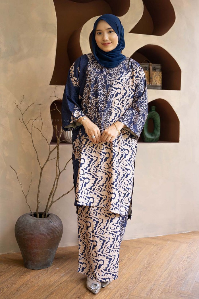 MELUR BATIK KURUNG (MBD-7) NAVY BLUE