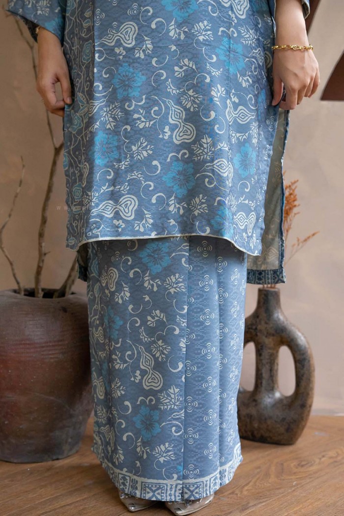 MELUR BATIK KURUNG (MBD-7) SMOKE BLUE