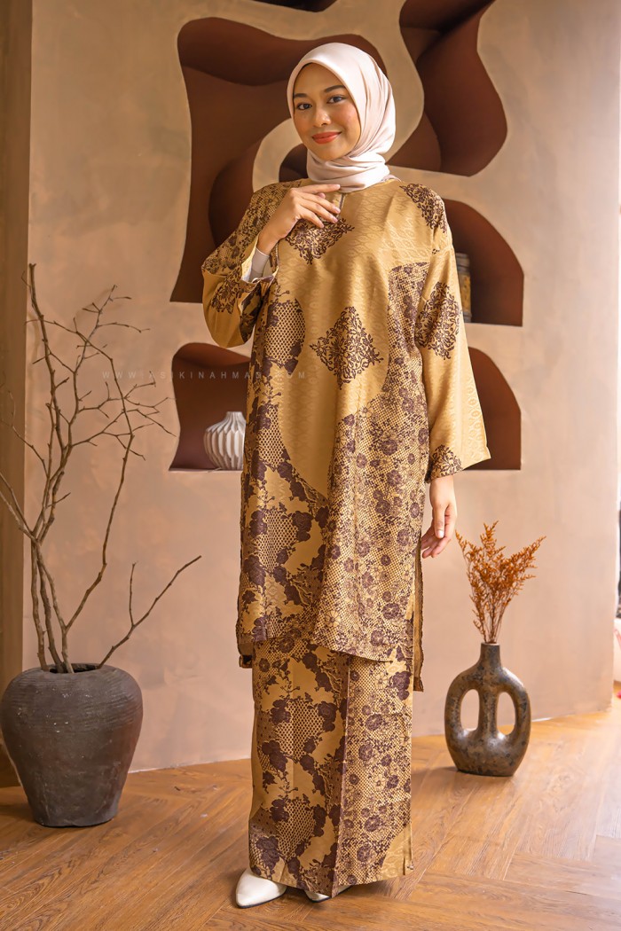 MELUR BATIK KURUNG (MBD-8) GOLD BROWN