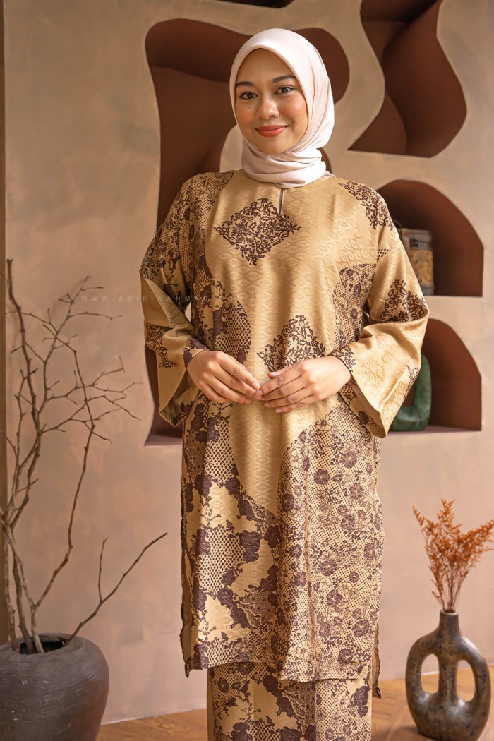 MELUR BATIK KURUNG (MBD-8) GOLD BROWN