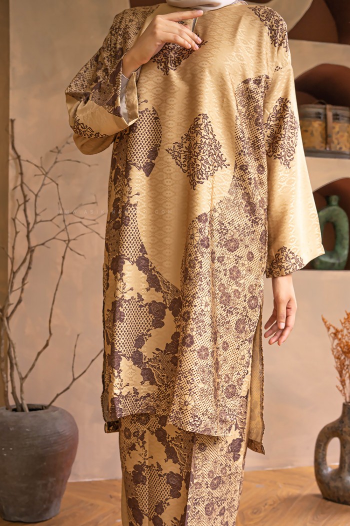 MELUR BATIK KURUNG (MBD-8) GOLD BROWN