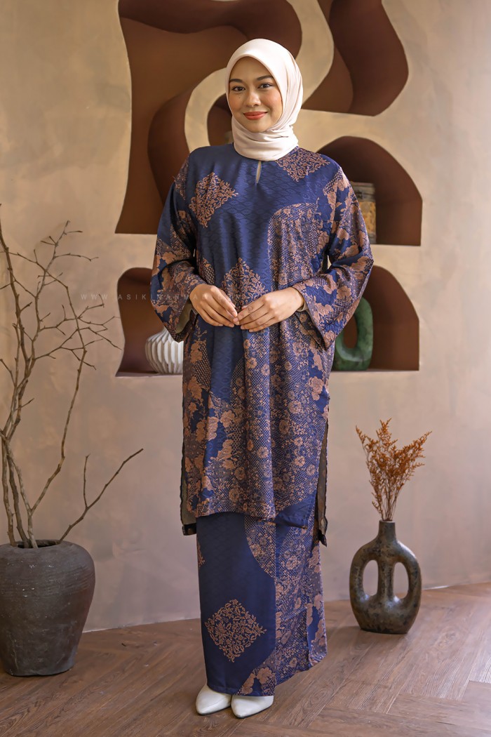 MELUR BATIK KURUNG (MBD-8) NAVY BLUE