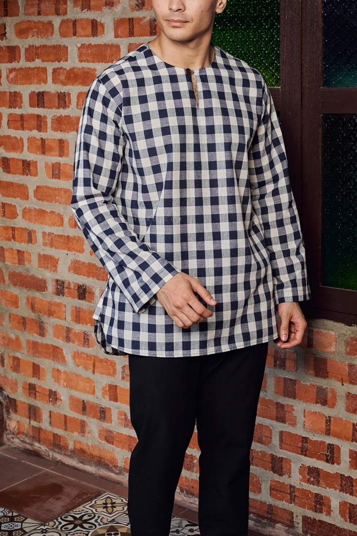 NADIM KURTA (NK-D3) in NAVY BLUE