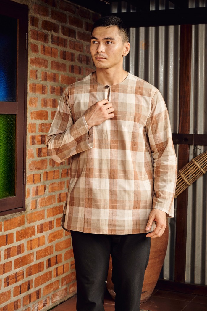 NADIM KURTA (NK-D4) in LIGHT BROWN