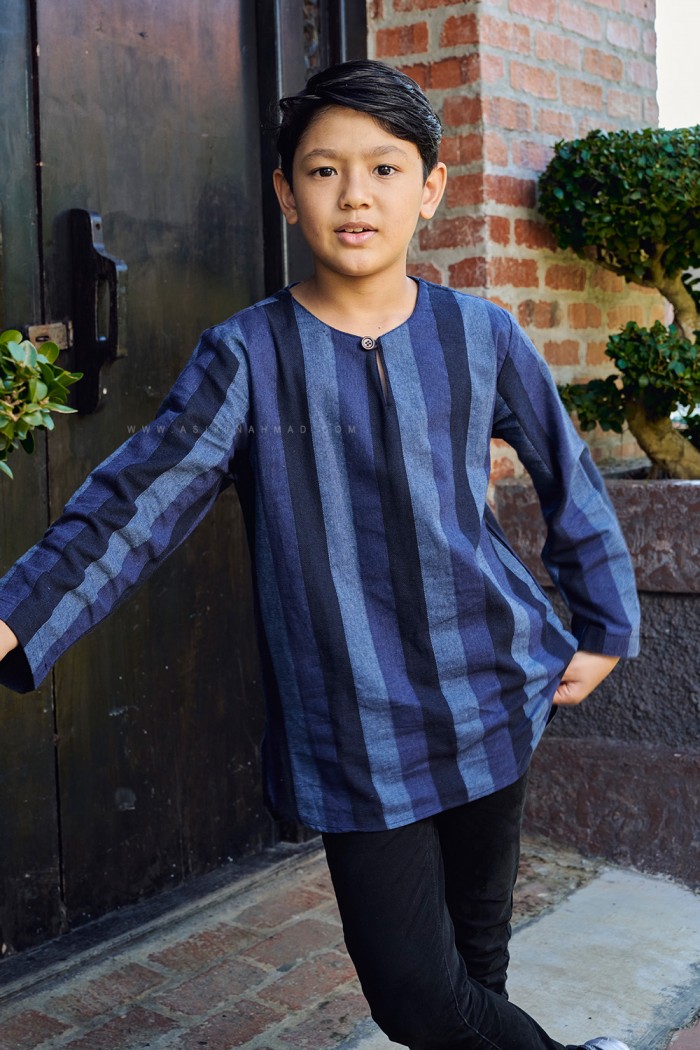 NADIM KURTA KIDS (NKK-D1) in BLUE