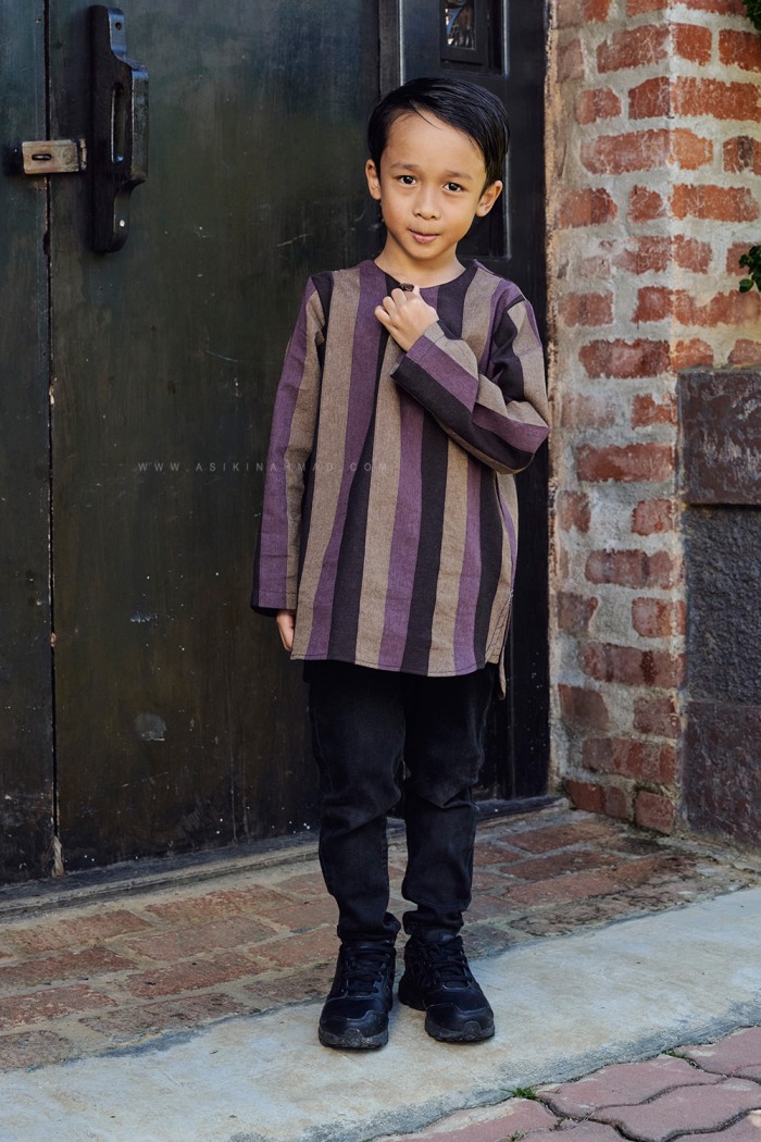 NADIM KURTA KIDS (NKK-D1) in PURPLE