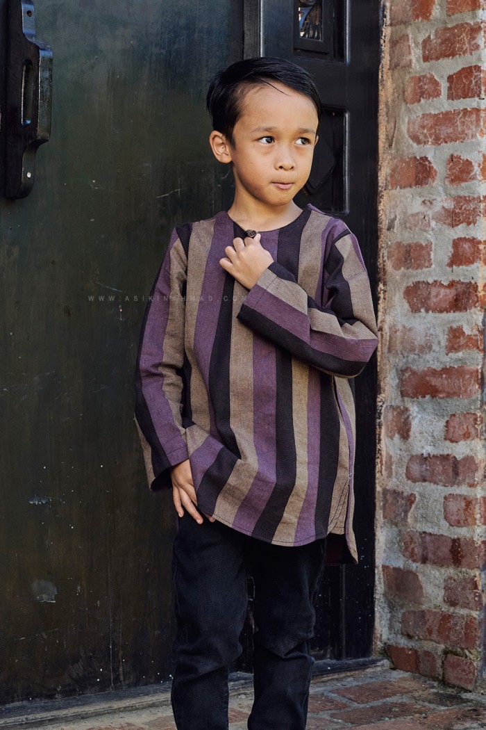 NADIM KURTA KIDS (NKK-D1) in PURPLE