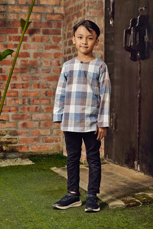 NADIM KURTA KIDS (NKK-D3) in BABY BLUE