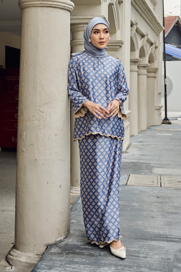 NAIFAH KURUNG SULAM (NKSD-1) BLUE