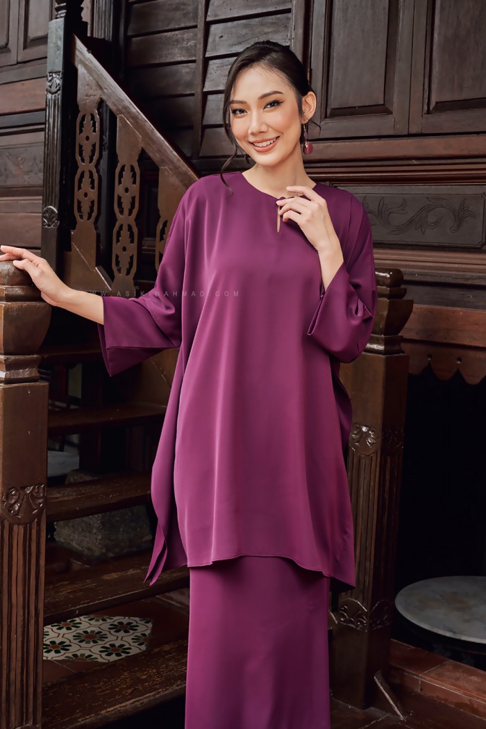 ROSA KURUNG PLAIN IN DARK PURPLE