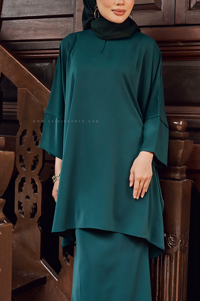 ROSA KURUNG PLAIN IN FOREST GREEN