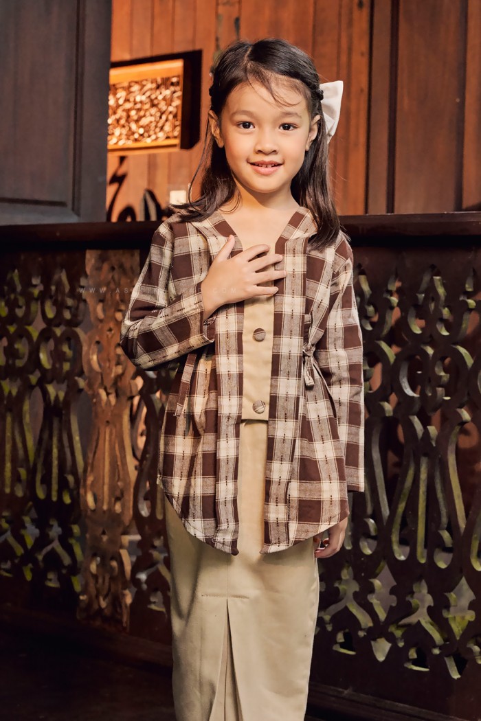 SARI DEWI KEBAYA KIDS (SDKP-D3) IN LIGHT BROWN