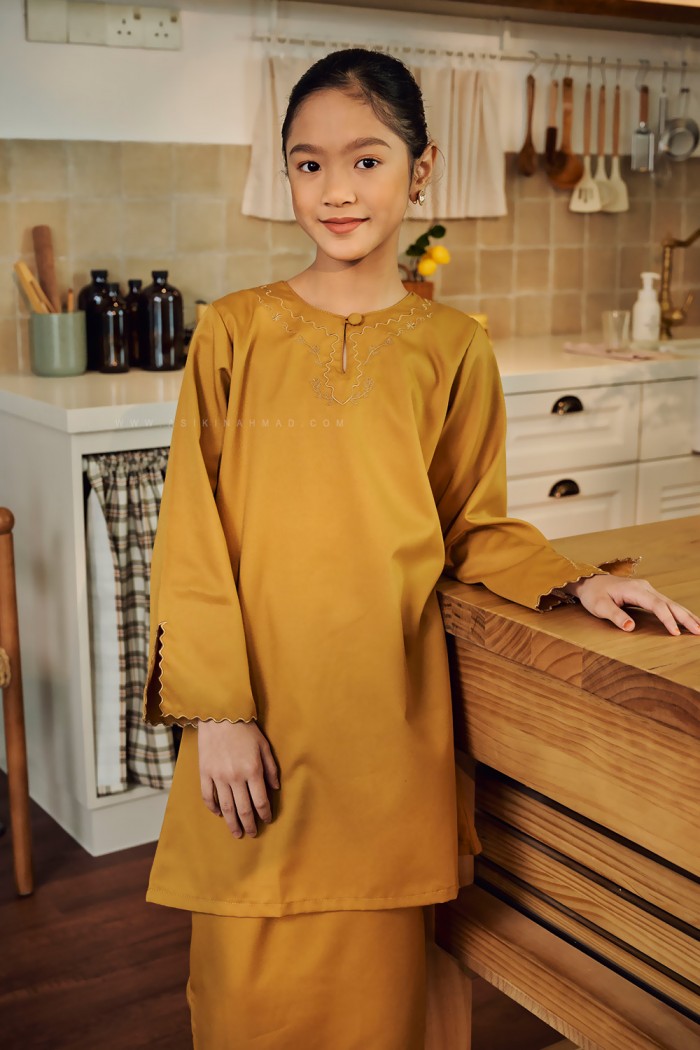 SONIA KURUNG KIDS IN  MUSTARD