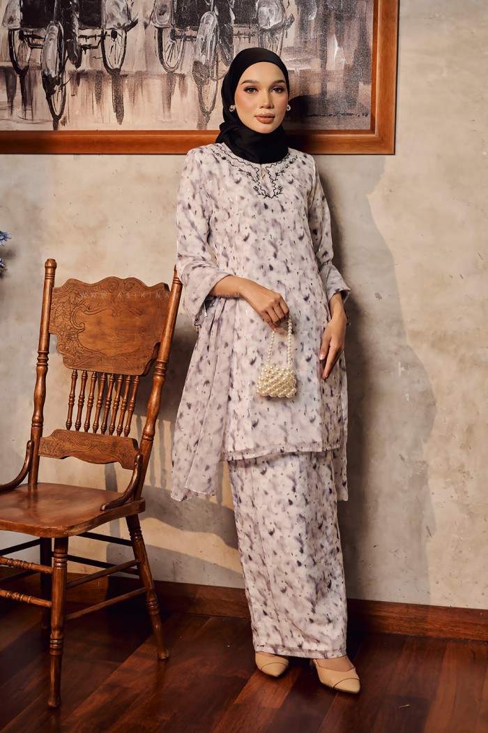 SONIA PRINTED KURUNG in BLACK