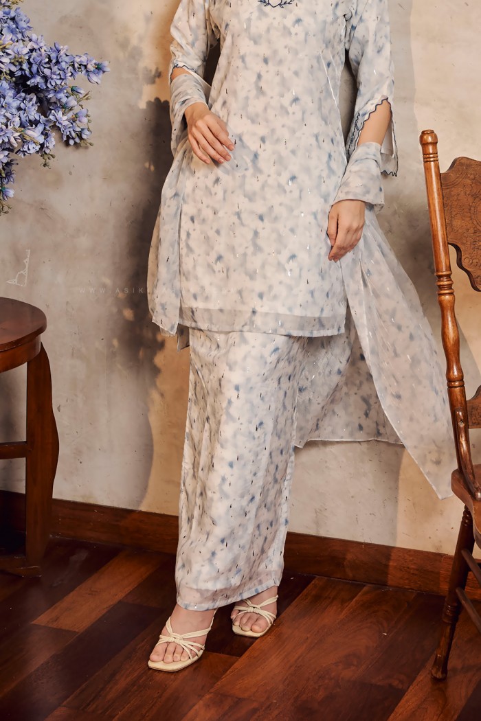 SONIA PRINTED KURUNG in BLUE