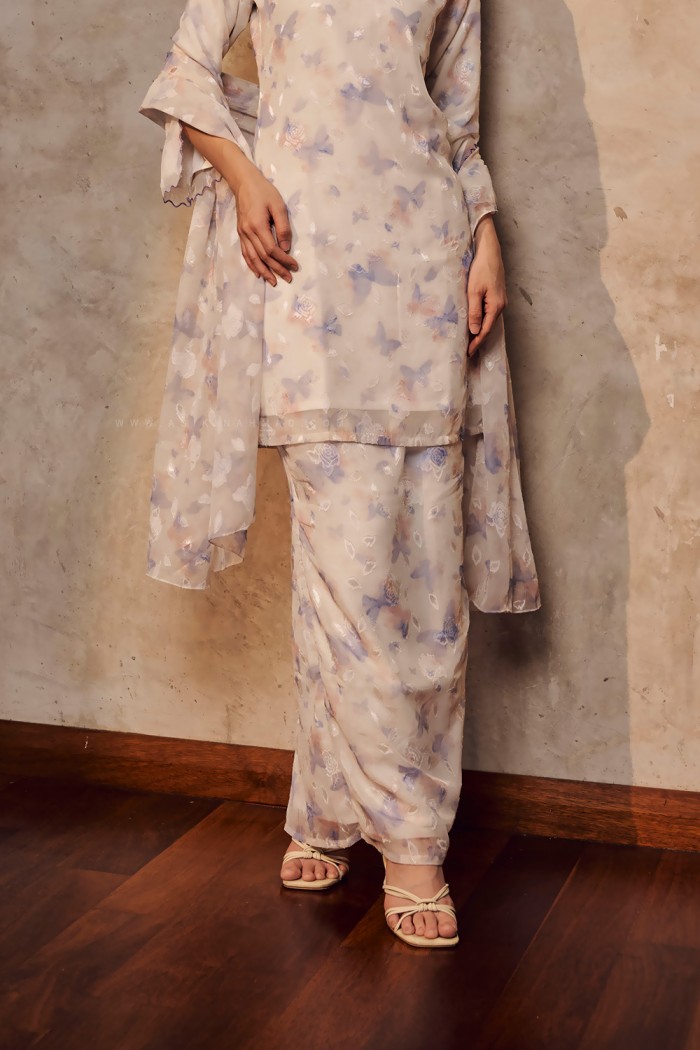 SONIA PRINTED KURUNG in LIGHT PURPLE