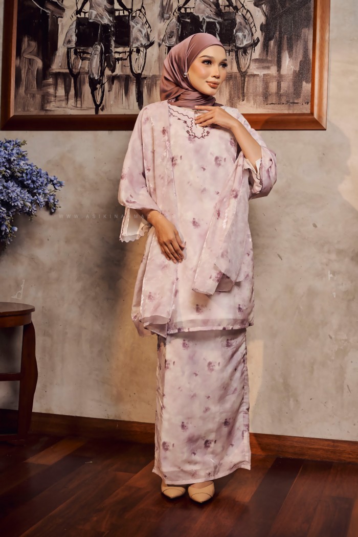 SONIA PRINTED KURUNG in PURPLE