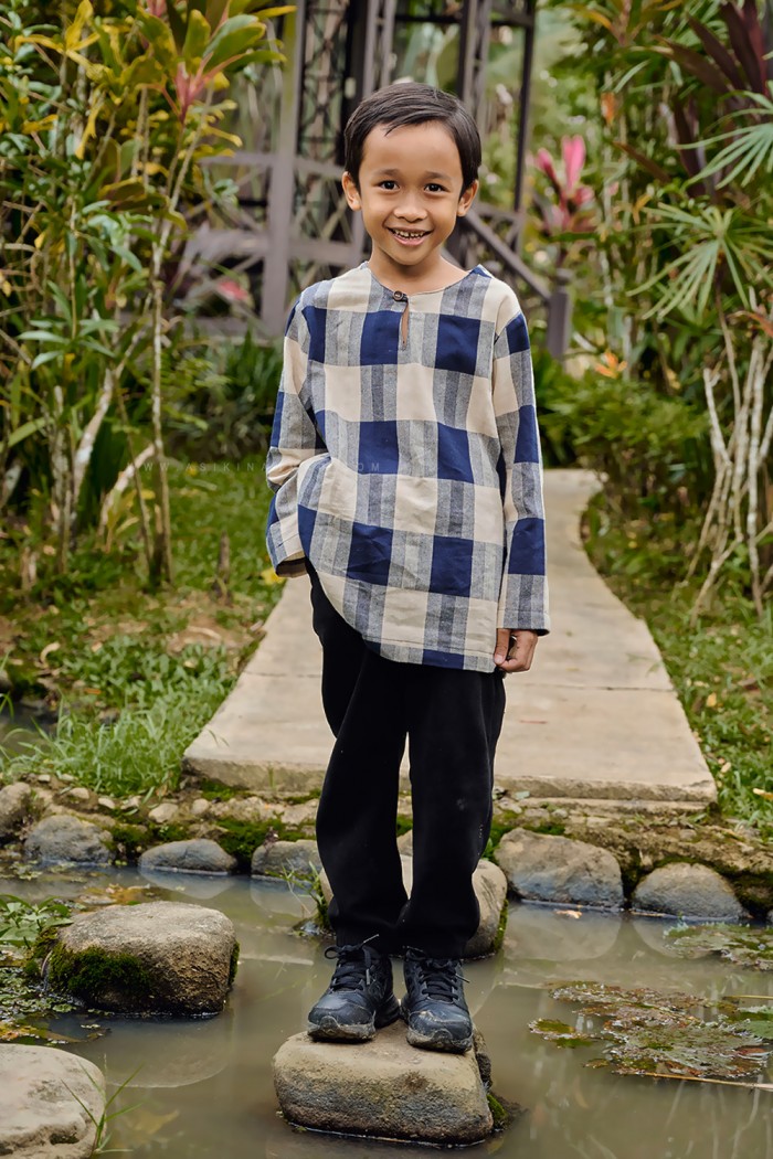 TUAH KURTA KIDS (TKK-D2) IN NAVY BLUE