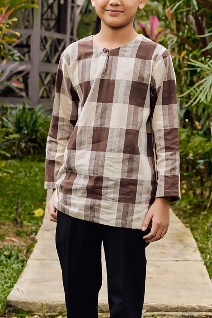 TUAH KURTA KIDS (TKK-D2) IN RICH BROWN