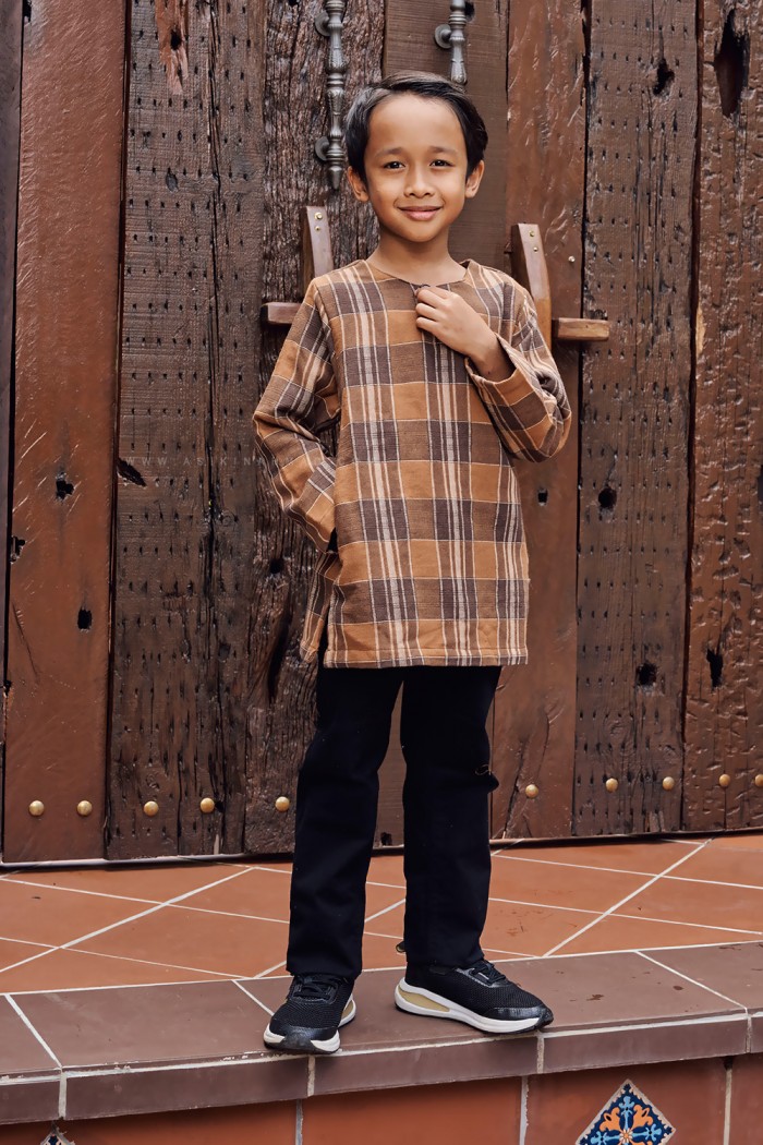 TUAH KURTA KIDS (TKK-D3) IN GOLDEN BROWN