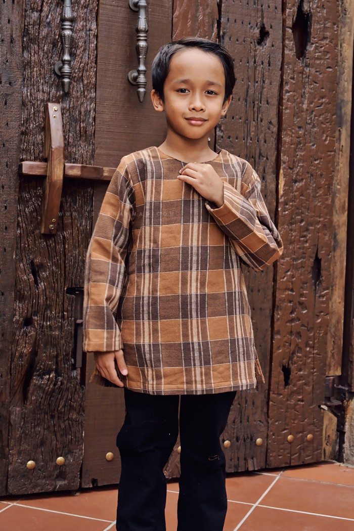 TUAH KURTA KIDS (TKK-D3) IN GOLDEN BROWN